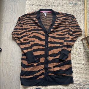 Tiger Stripe Cardigan Sweater